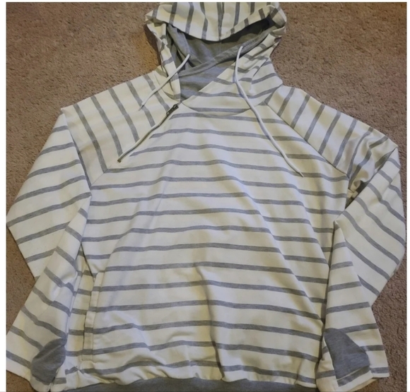 Women's Striped Hoodie - Picture 2 of 2